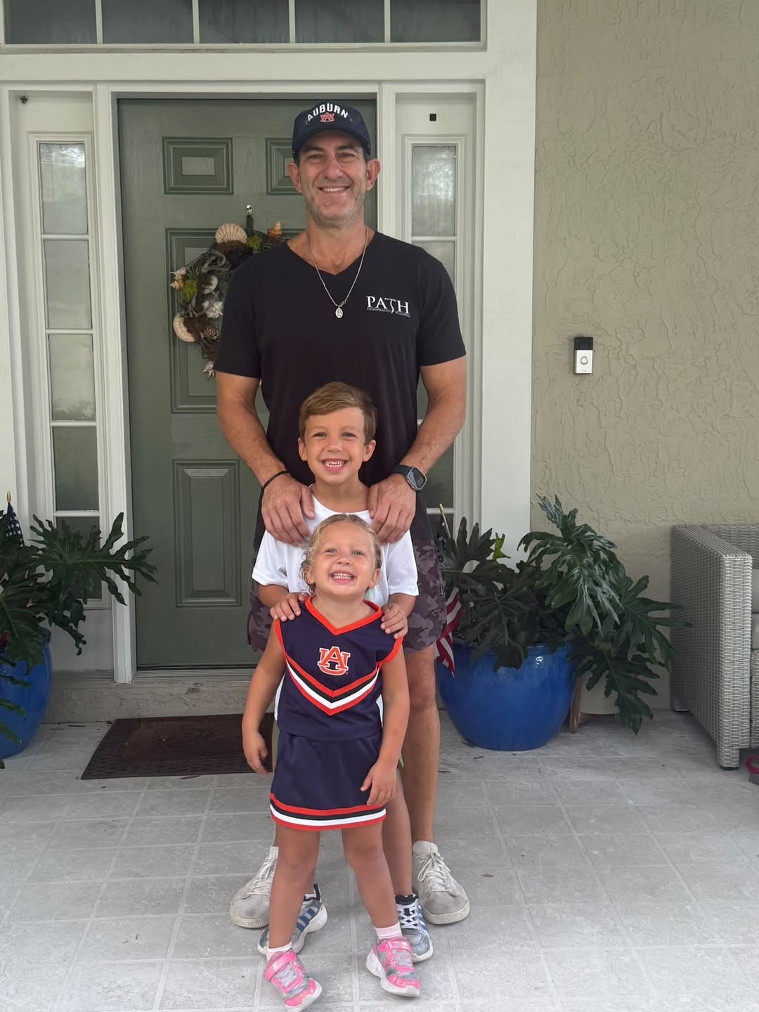Dr. Austin Glennon with his son and daughter